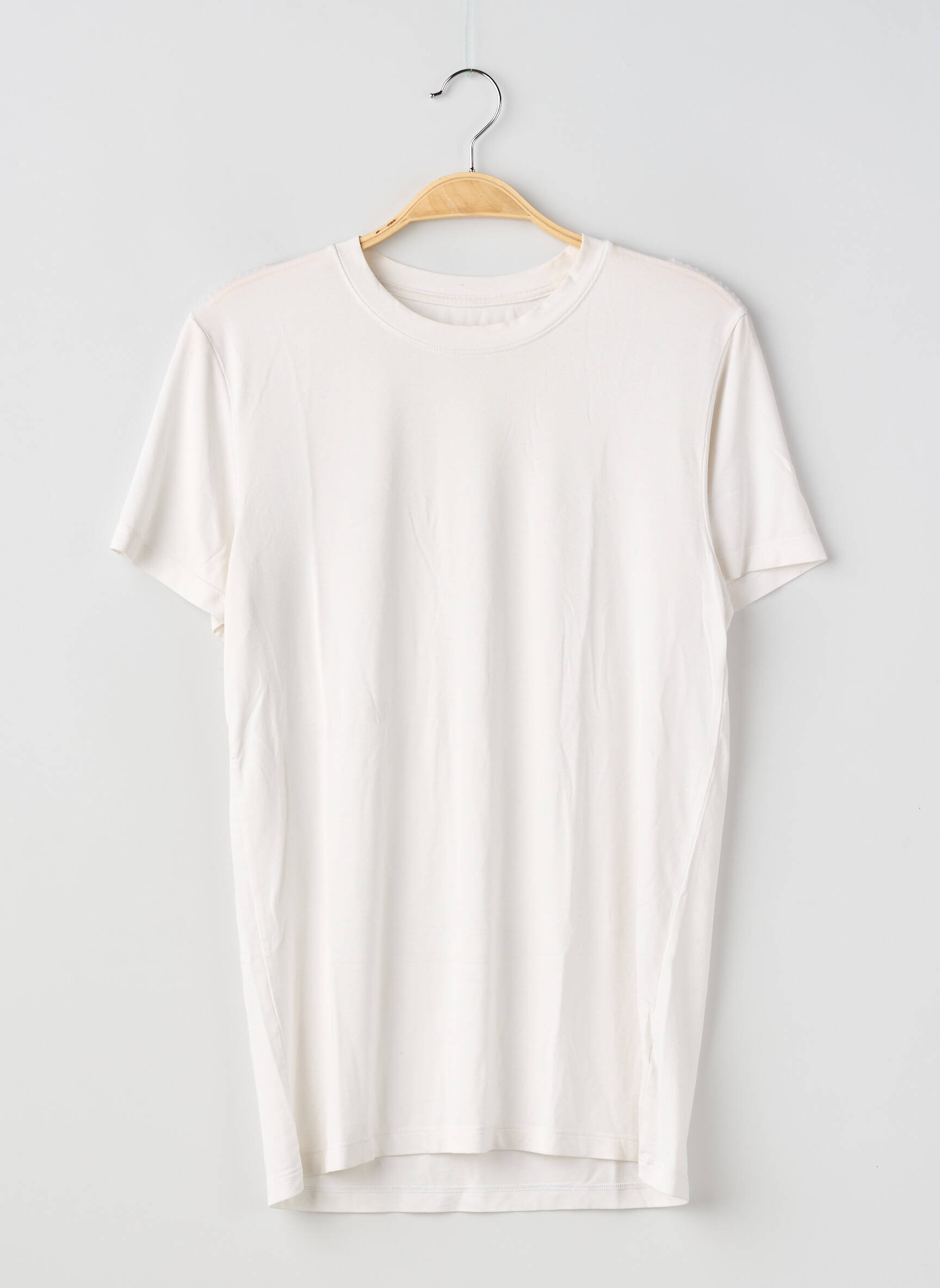 T-shirt coupe droite manches courtes blanc UNIQLO homme