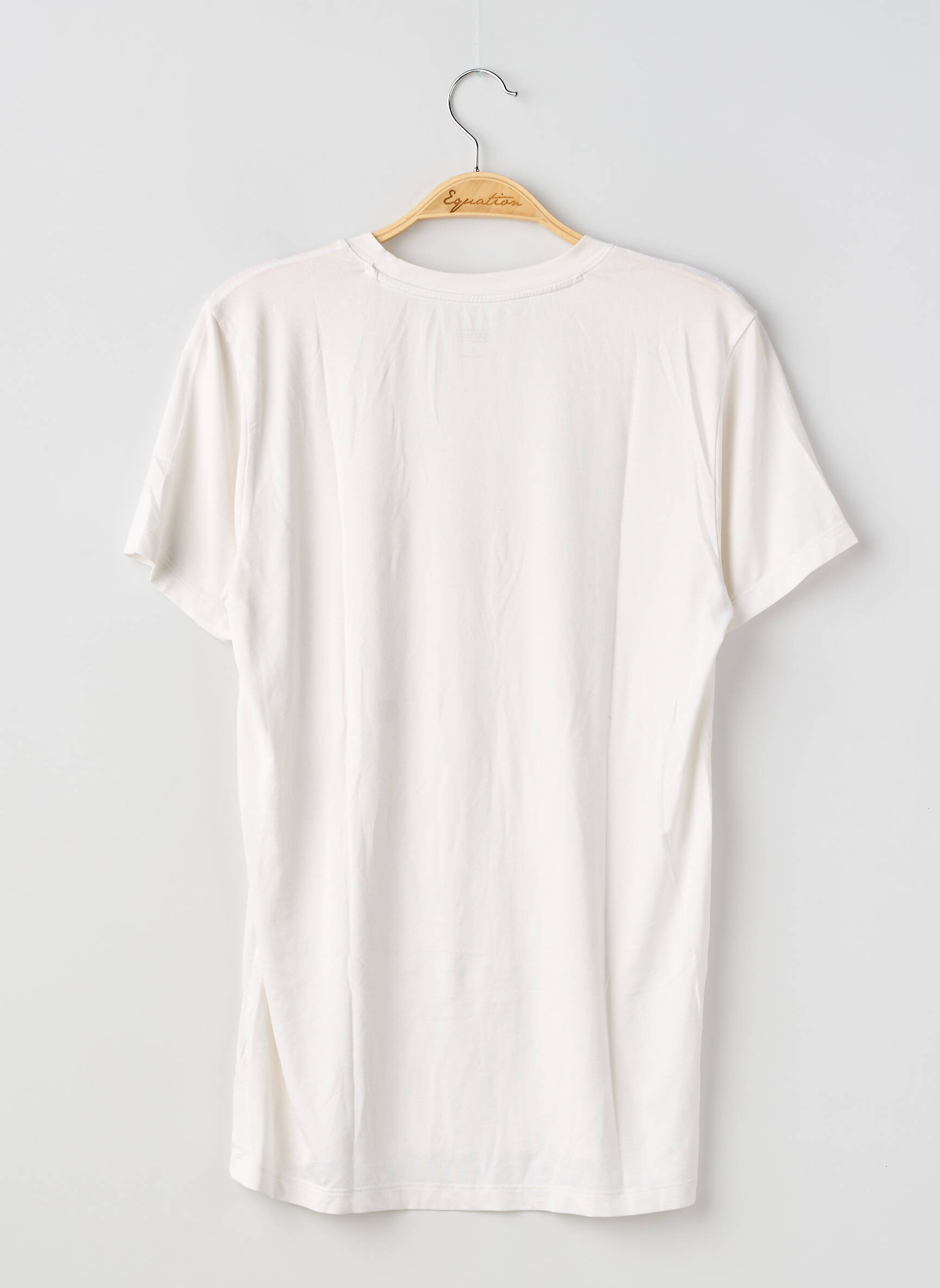 T-shirt coupe droite manches courtes blanc UNIQLO homme