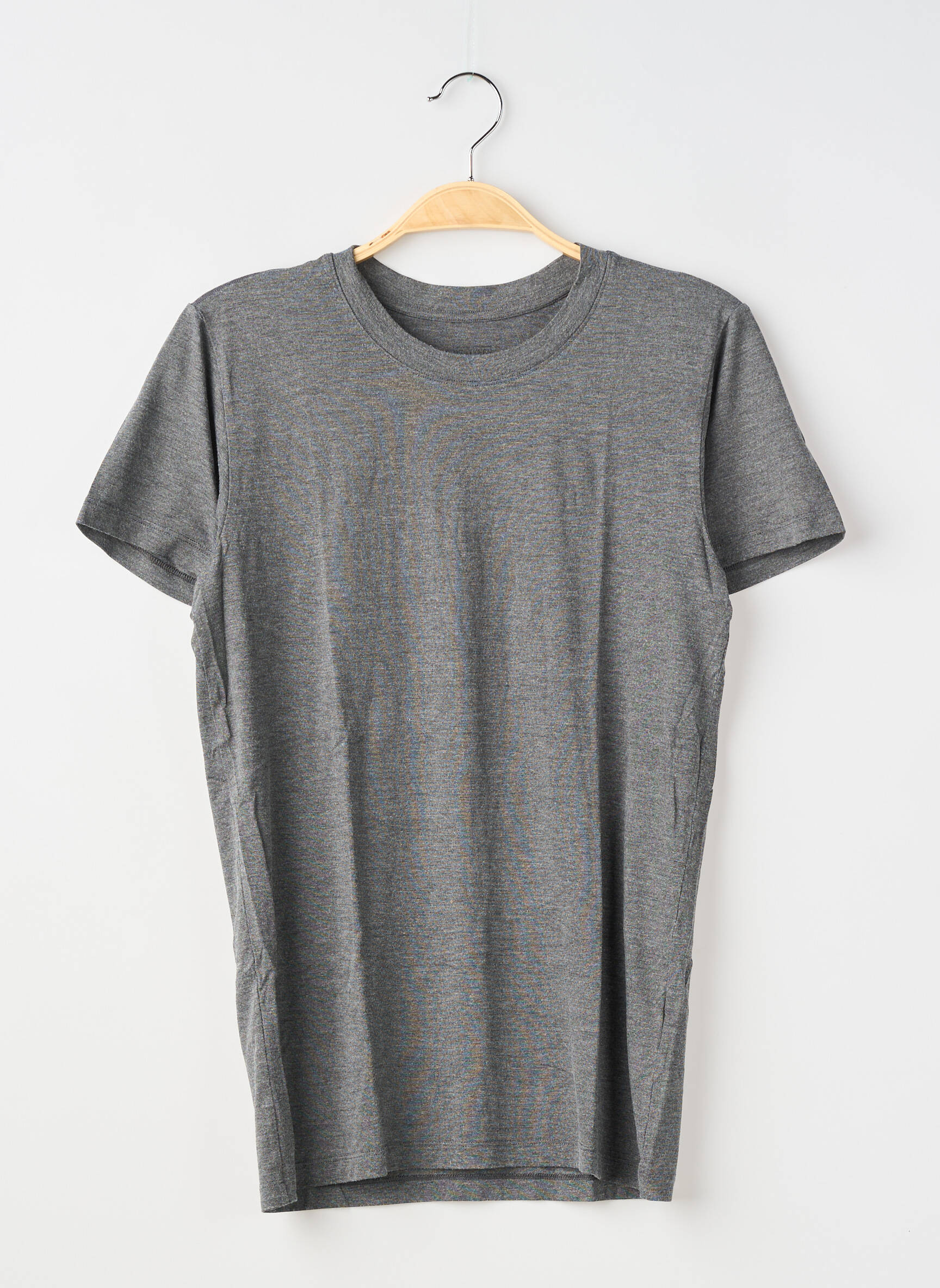 T-shirt coupe droite manches courtes gris UNIQLO homme