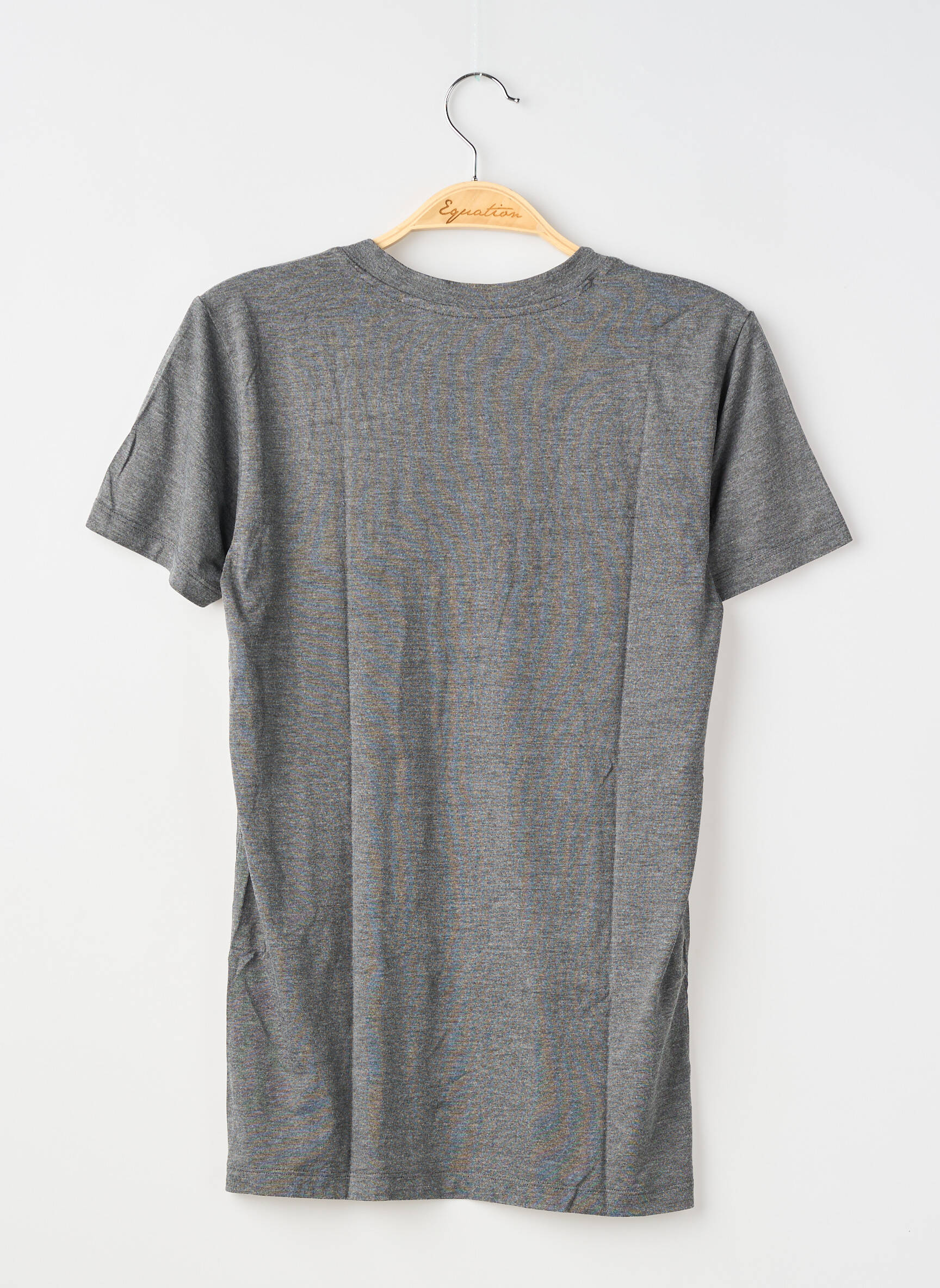 T-shirt coupe droite manches courtes gris UNIQLO homme