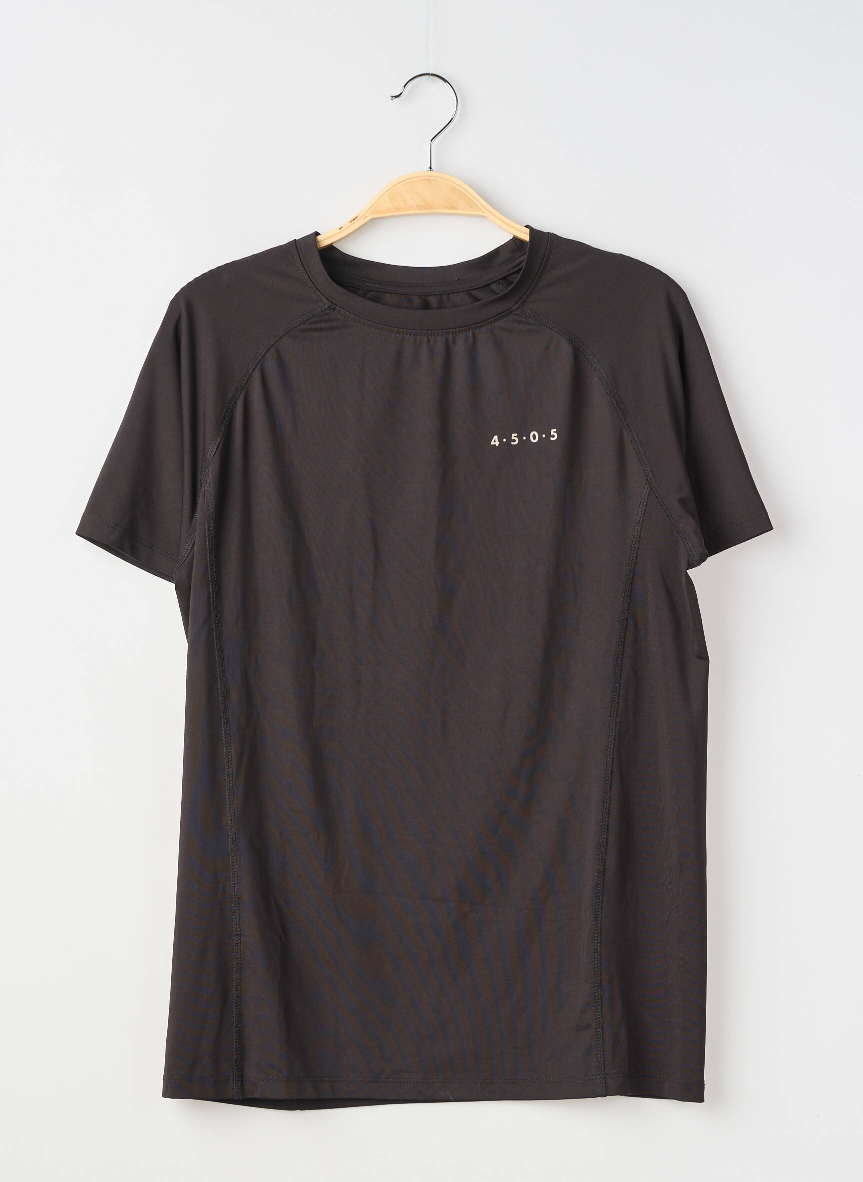 T-shirt coupe droite manches courtes noir SANS MARQUE homme
