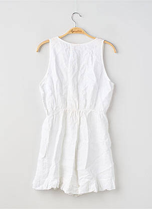 Combishort fermeture boutonnée sur le devant sans manche blanc NAIS femme