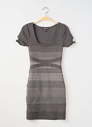 Robe courte manches courtes manches courtes gris BEBE femme
