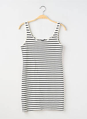 Top coupe cintrée fines bretelles blanc H&M femme
