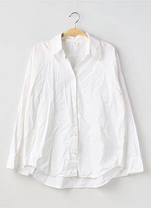 Chemisier coupe droite manches longues blanc SANS MARQUE femme