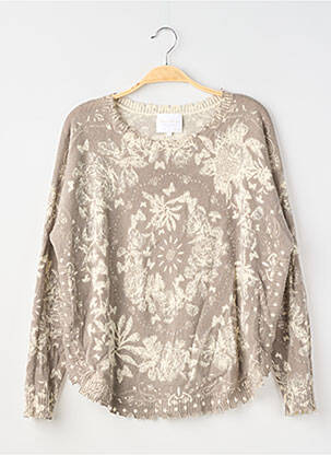 Pull coupe droite manches longues gris TARTINE ET CHOCOLAT femme