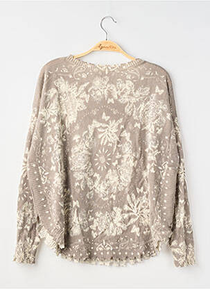 Pull coupe droite manches longues gris TARTINE ET CHOCOLAT femme