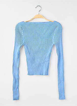 Pull col bateau manches longues bleu H&M femme