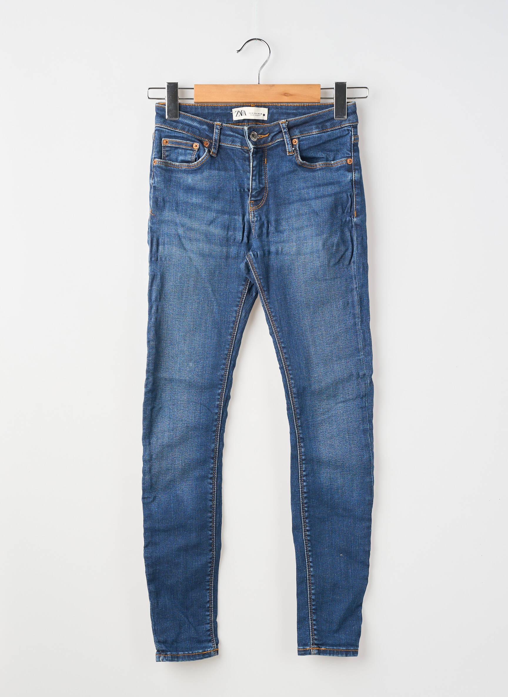 Jeans skinny poches bleu ZARA femme