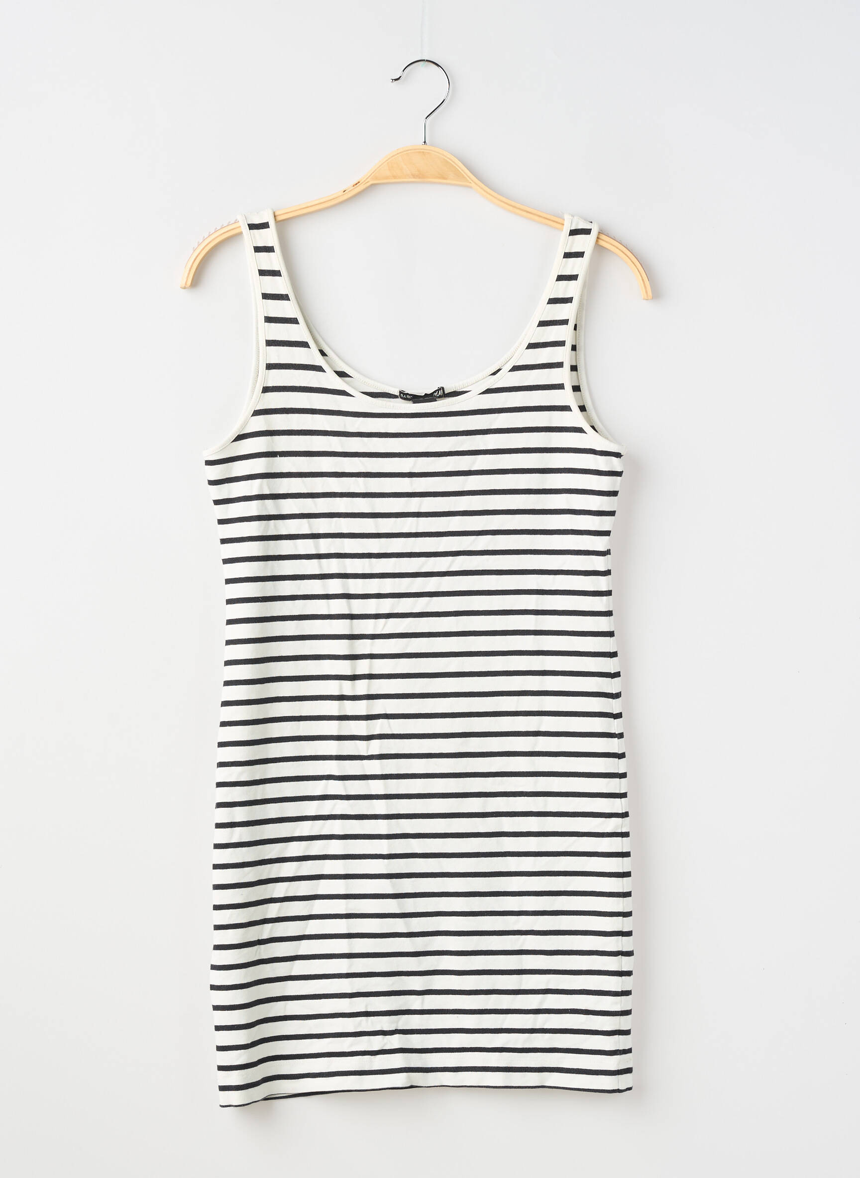 Top coupe cintrée fines bretelles blanc H&M femme