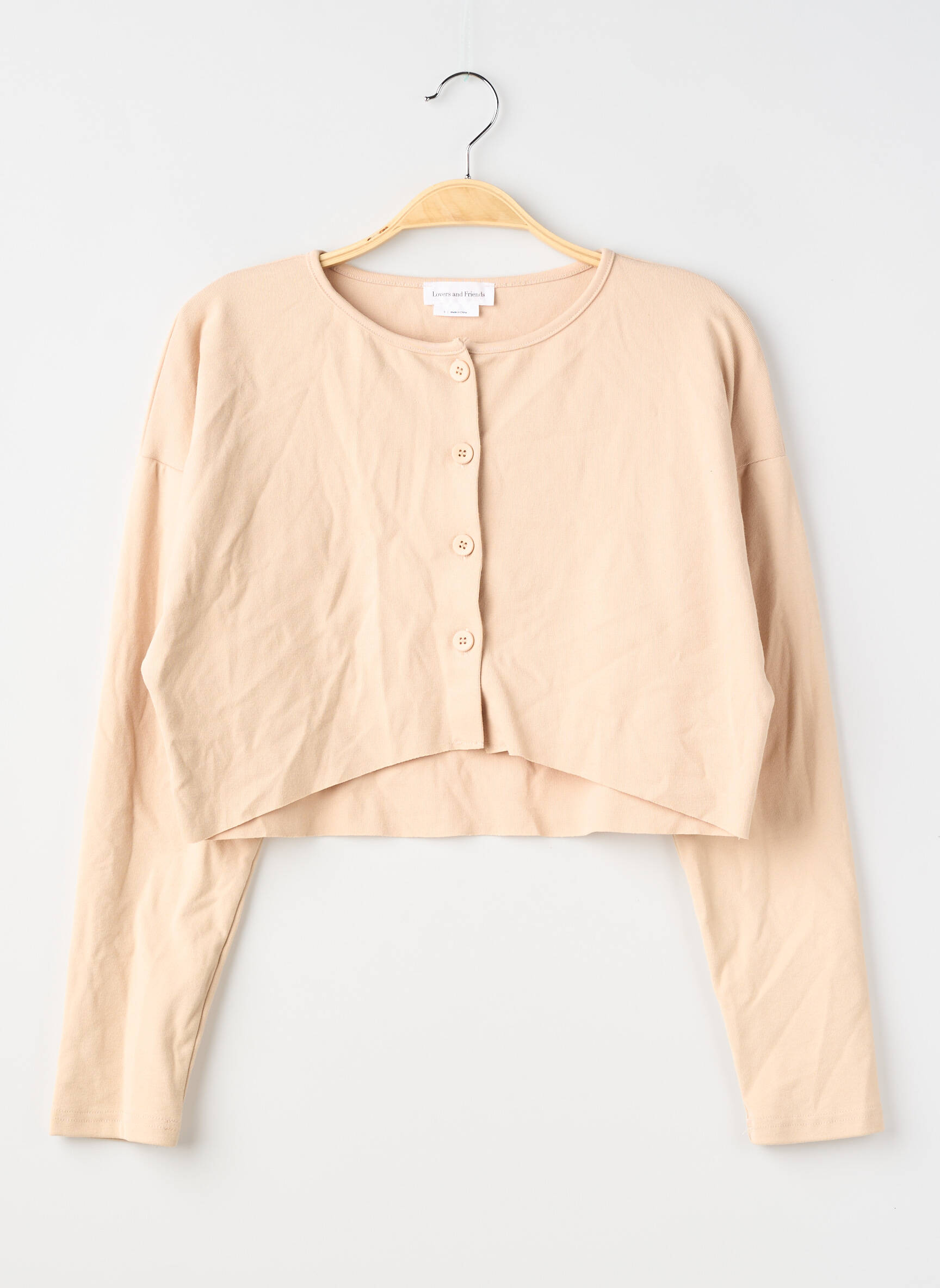Boléro col rond beige LOVERS + FRIENDS femme