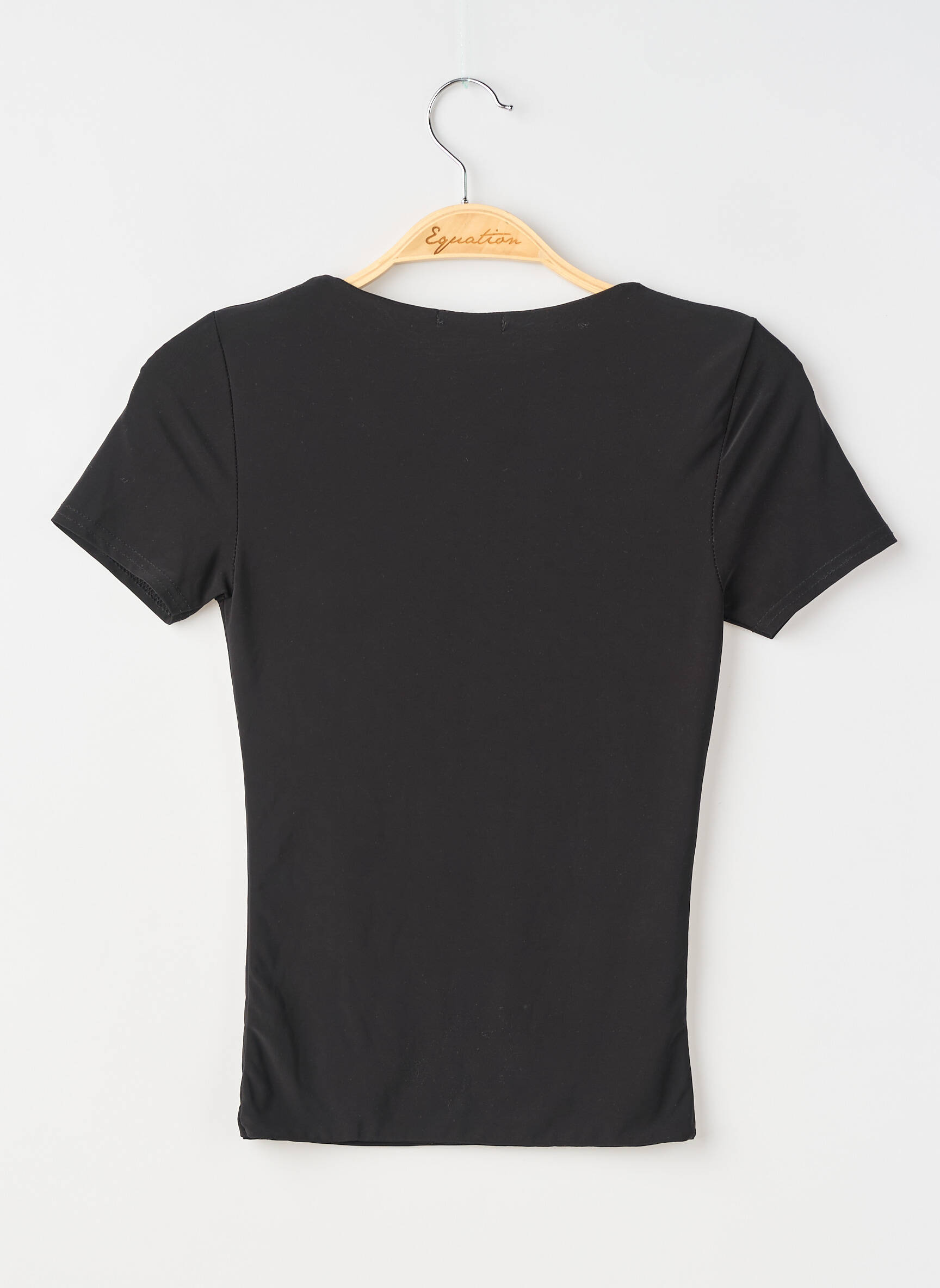 Top manches courtes manches courtes noir BOOHOO femme