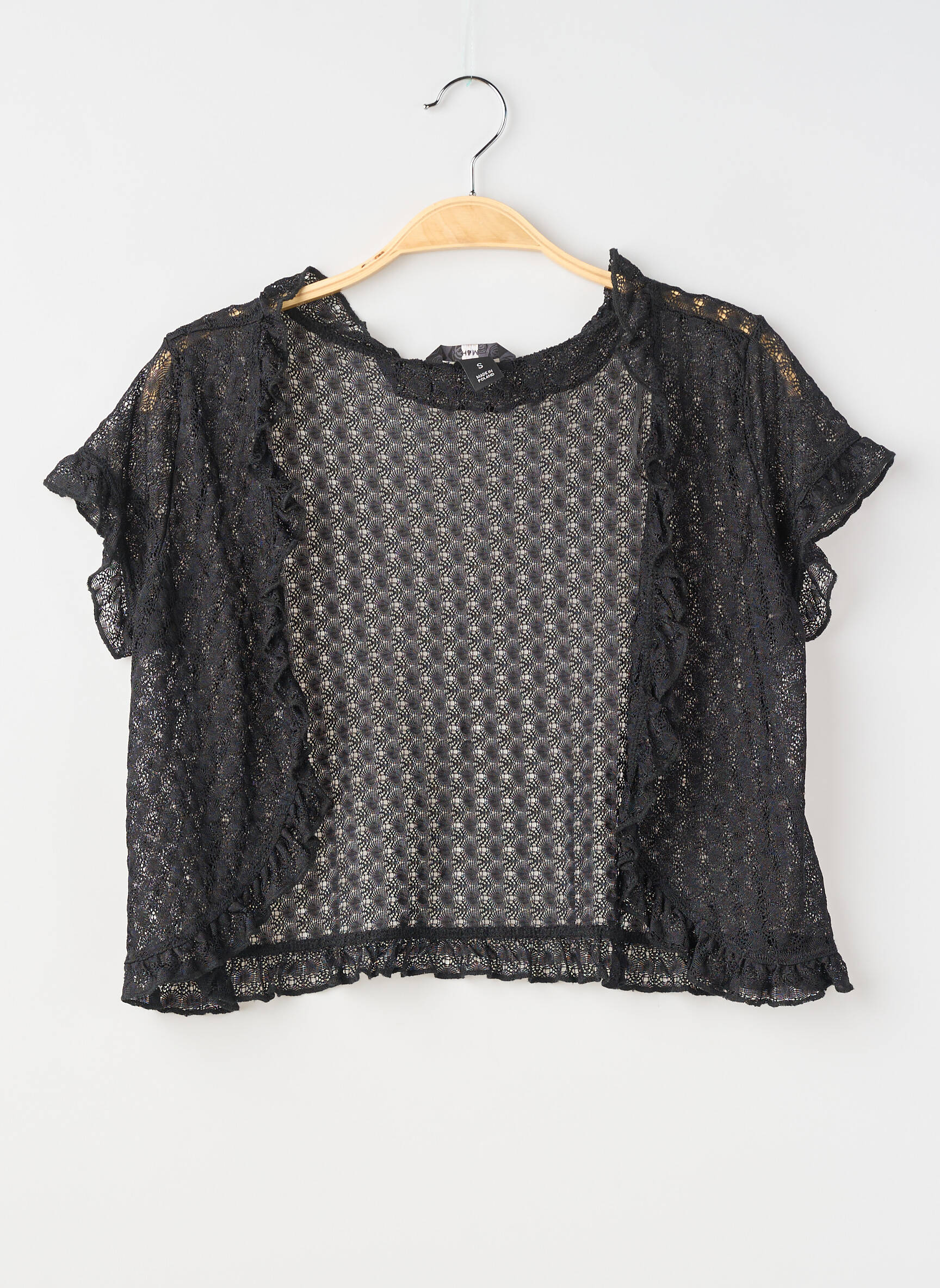 Boléro manches courtes noir H&M femme
