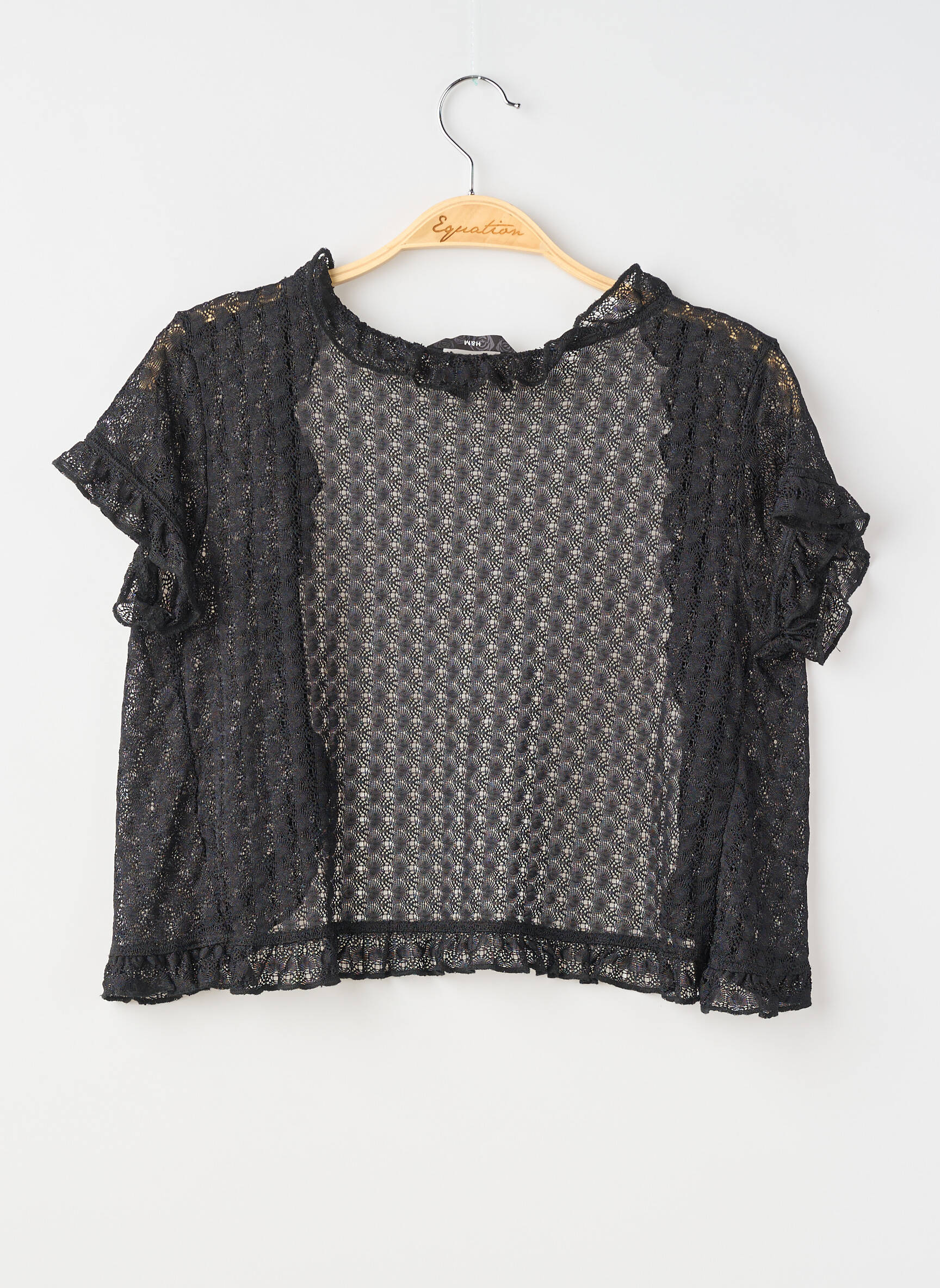 Boléro manches courtes noir H&M femme