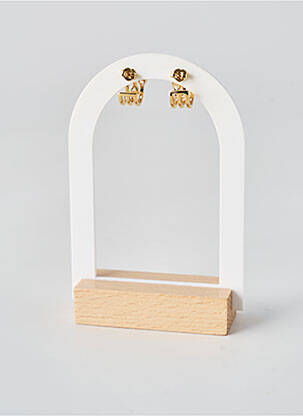 Boucles d’oreilles matériaux métal or SANS MARQUE femme
