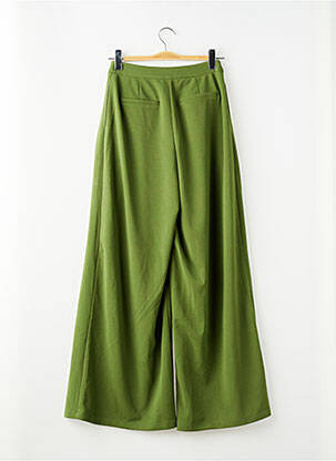 Pantalon large tissage crêpe taille haute vert FASHION NOVA femme