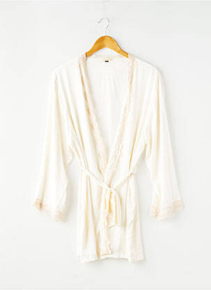 Déshabillé manches 3/4 beige NINA DES CRIQUETS femme