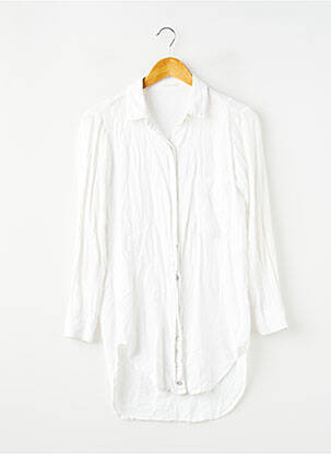 Chemisier coupe cintrée manches longues blanc SANS MARQUE femme
