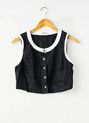 Gilet sans manche coupe droite noir REFORMATION femme