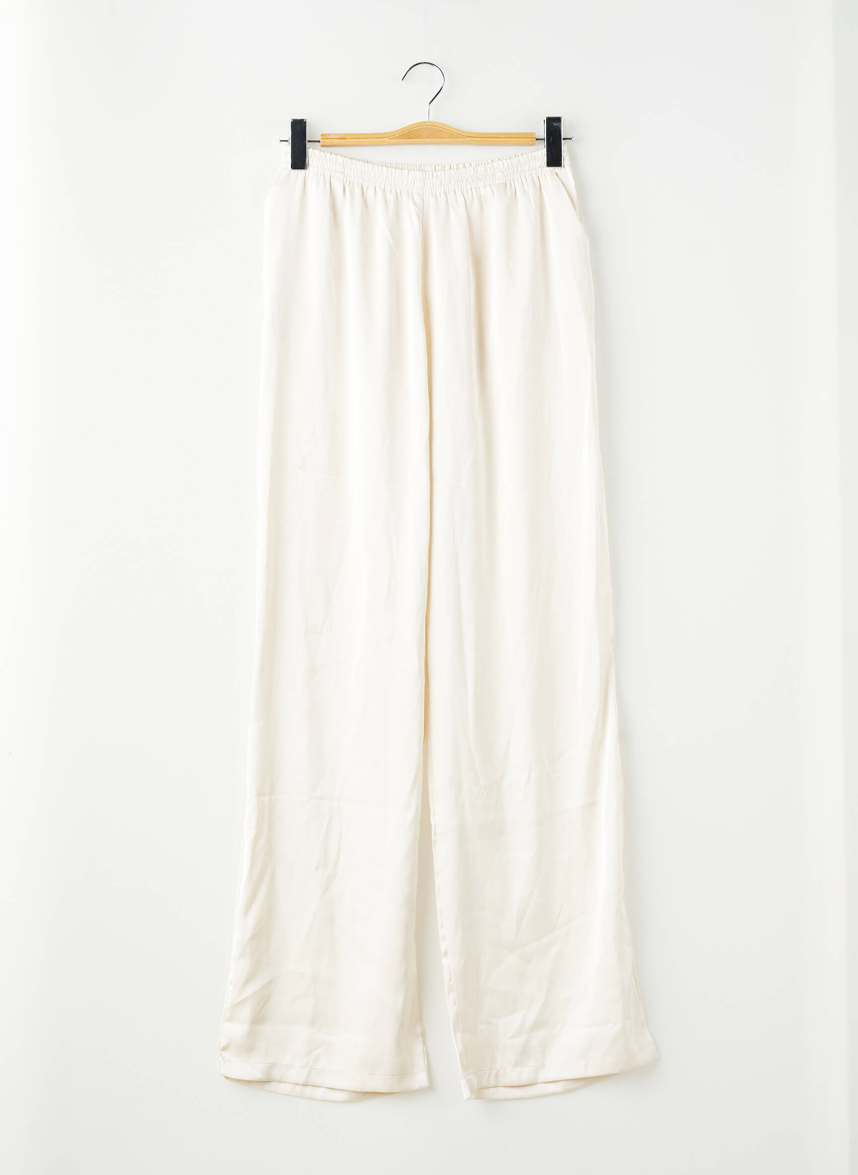 Pantalon large coupe fluide taille normale beige FASHION NOVA femme