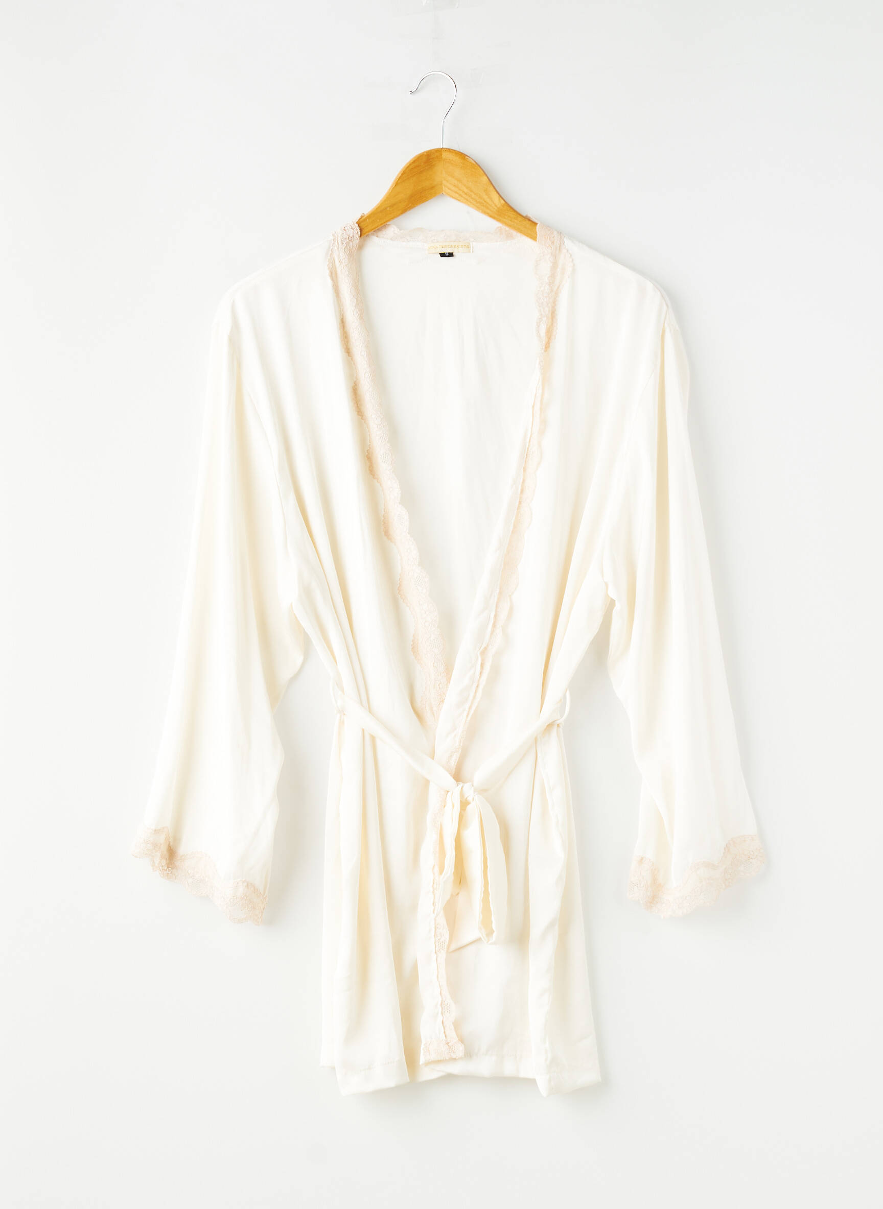 Déshabillé manches 3/4 beige NINA DES CRIQUETS femme