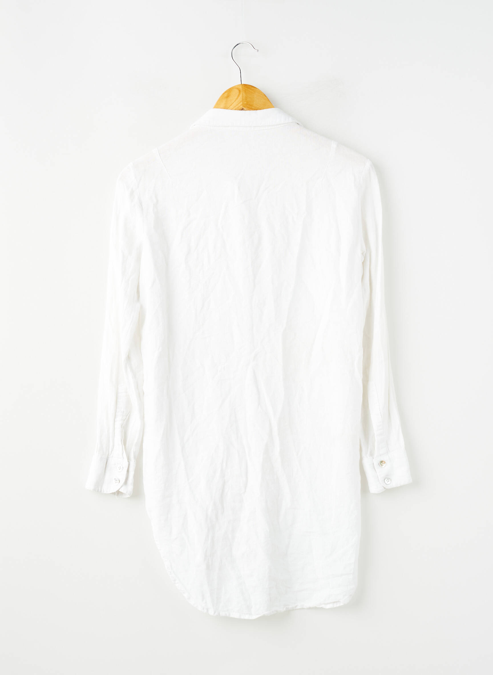 Chemisier coupe cintrée manches longues blanc SANS MARQUE femme