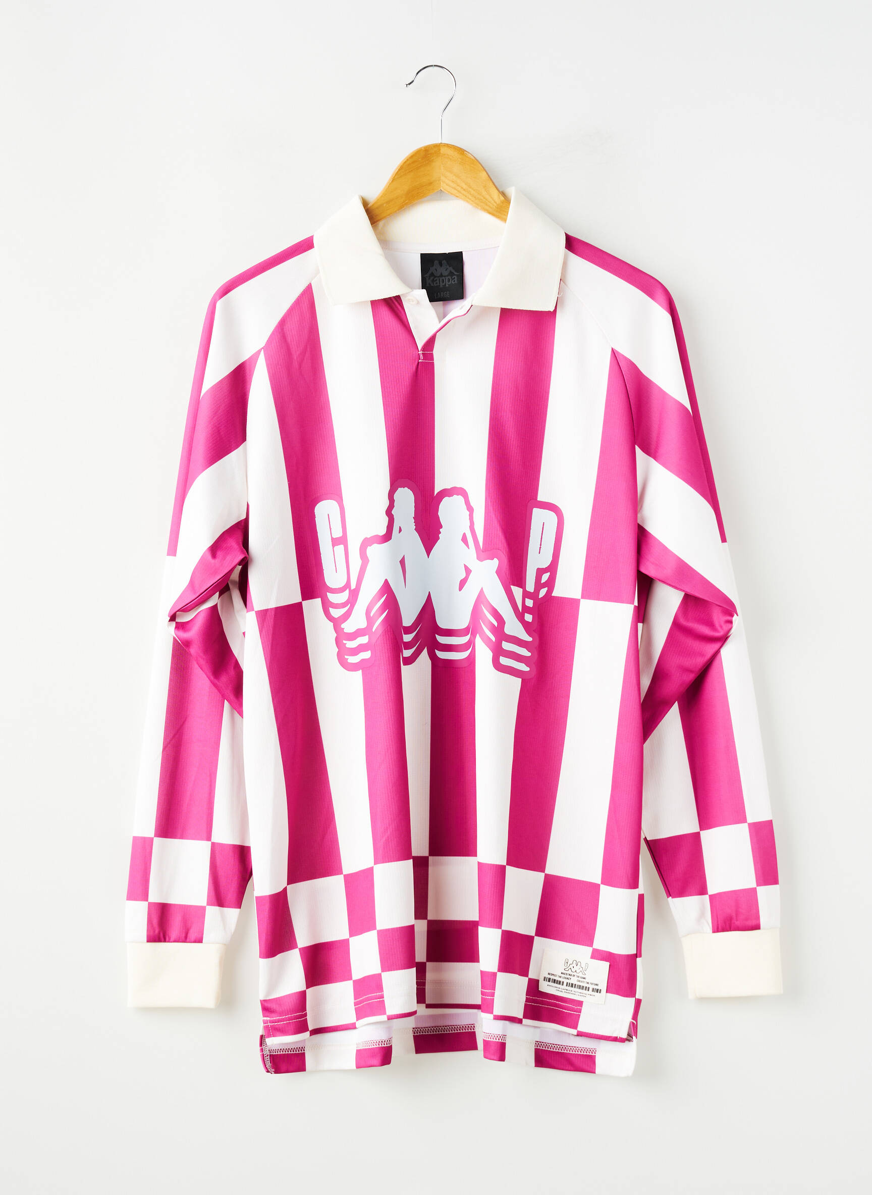 Polo manches longues manches longues rose KAPPA femme