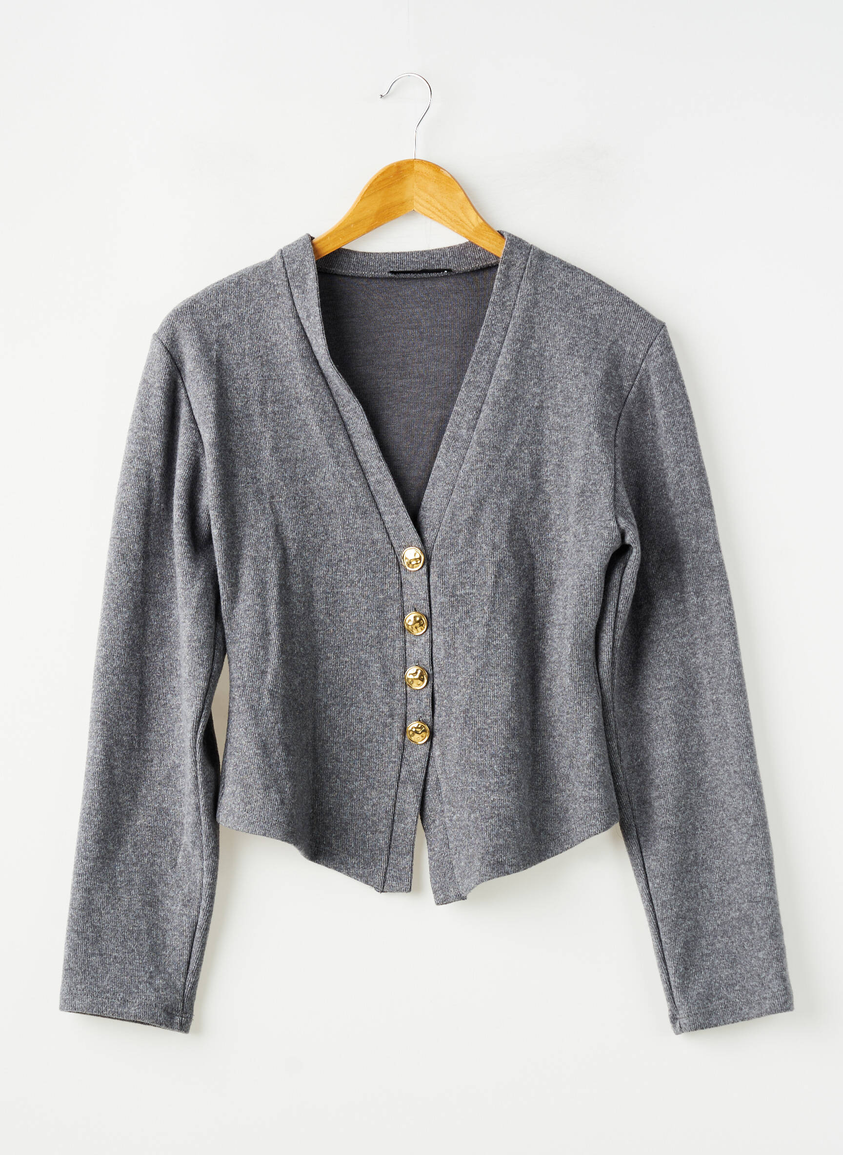Gilet manches longues stretch gris ZARA femme