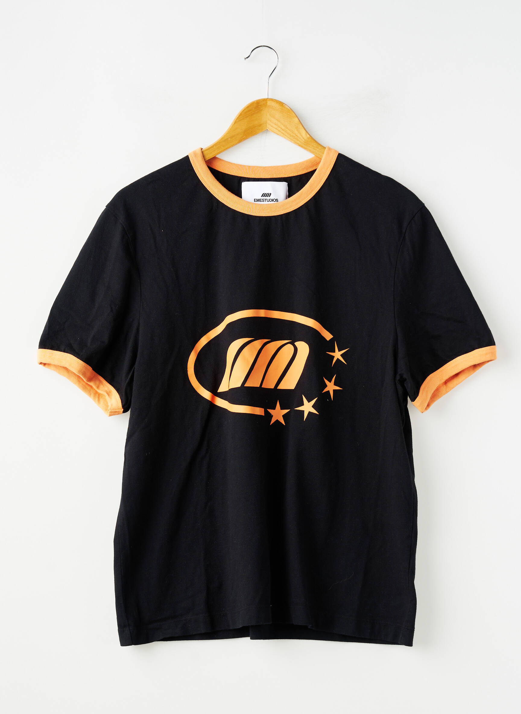 T-shirt sérigraphie manches courtes noir EMESTUDIOS femme