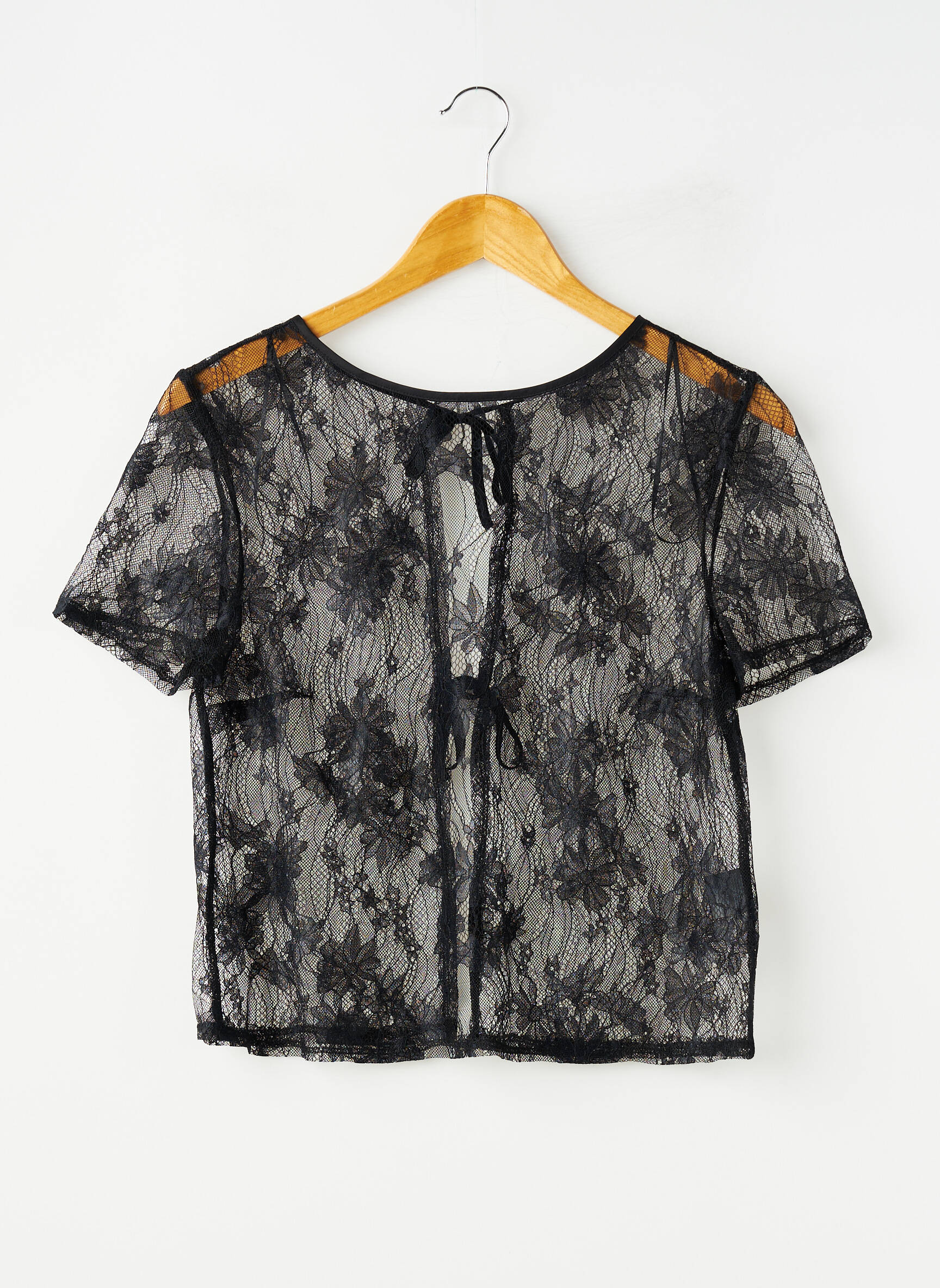 Top/caraco légère et transparente noir ROUGEGORGE femme