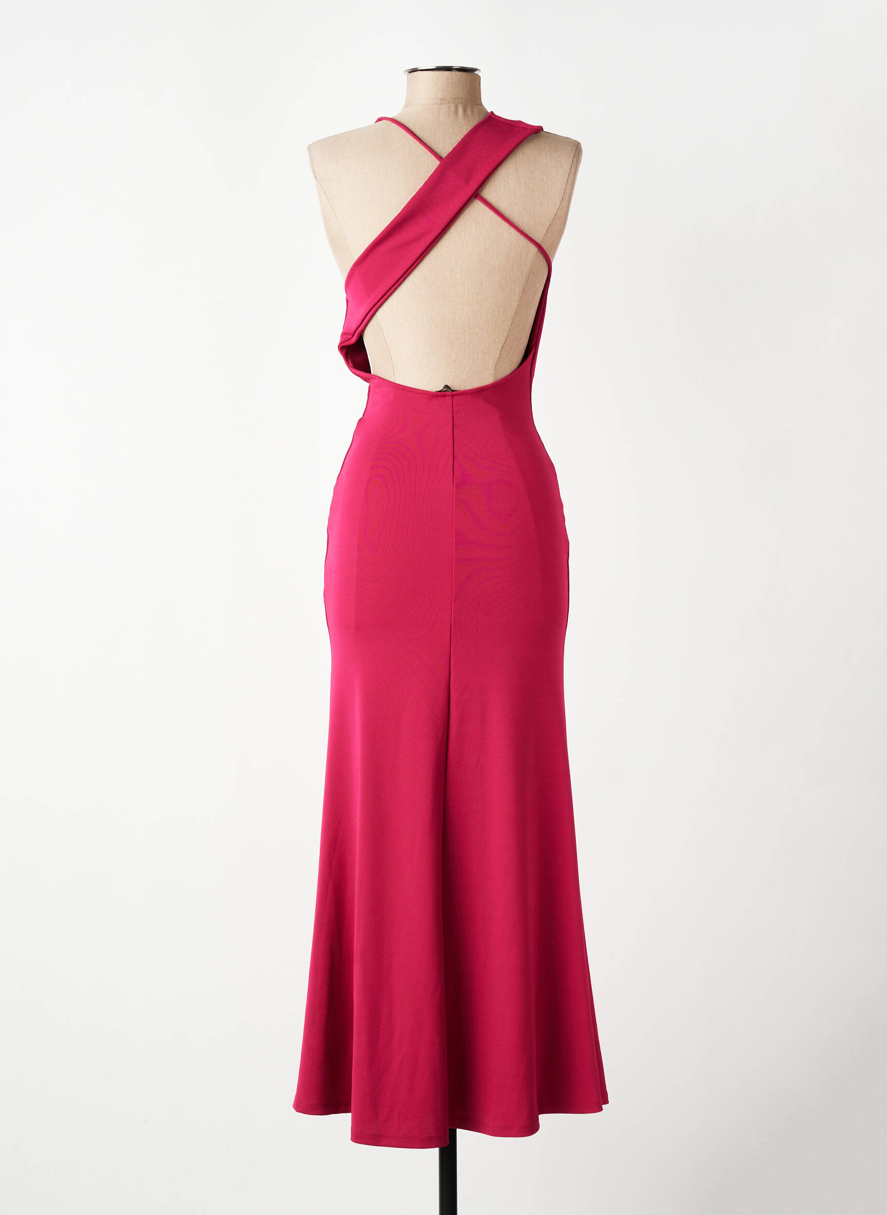 Robe longue sans manche sans manche rouge ZARA femme