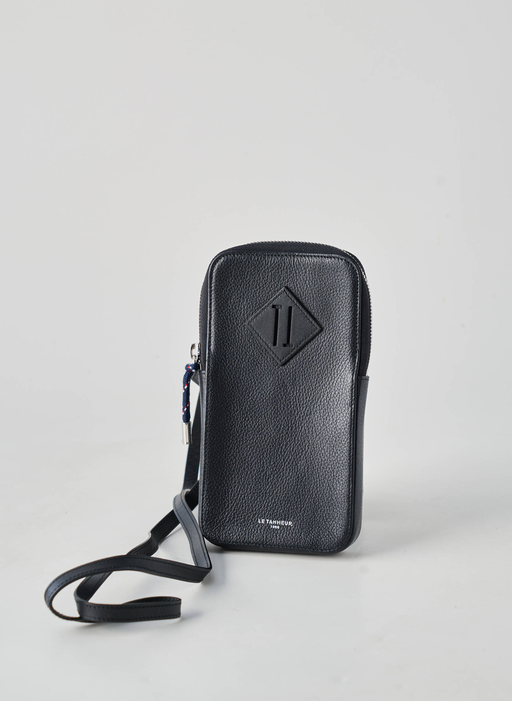 Pochette doublure textile noir LE TANNEUR femme