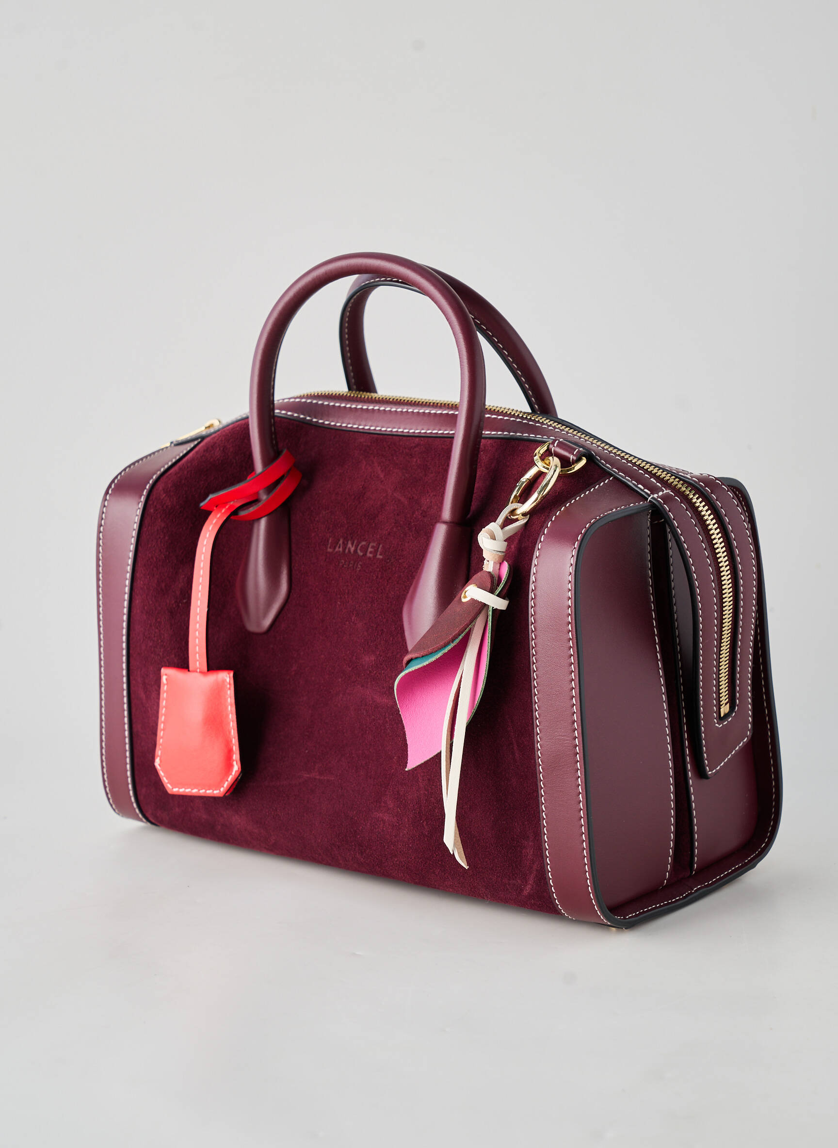 Sac multipoches forme rectangulaire violet LANCEL femme