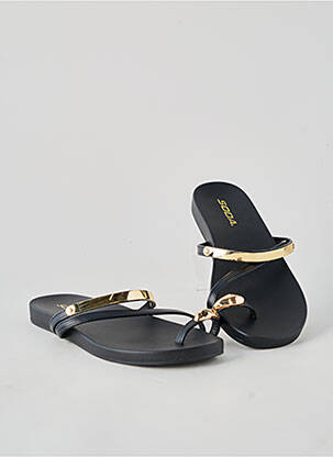 Mules/sabots matière lisse talon plat jusqu'à 3cm noir SODA femme