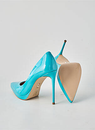 Escarpins matière lisse talon haut de 10cm et plus bleu STEVE MADDEN femme