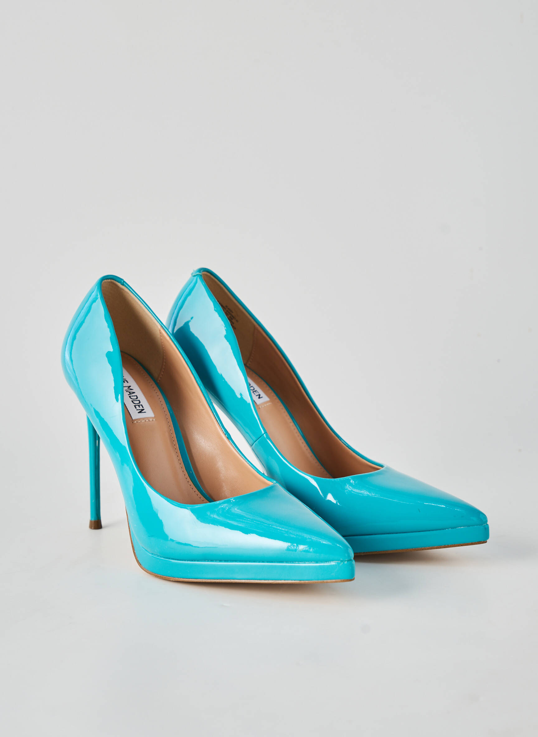 Escarpins matière lisse talon haut de 10cm et plus bleu STEVE MADDEN femme
