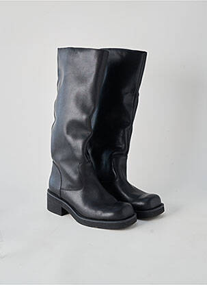 Bottes matière lisse talon de 4 à 6cm noir ZARA femme