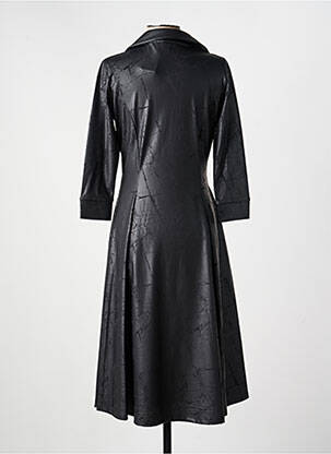 Robe mi-longue manches longues manches longues noir KOZAN femme