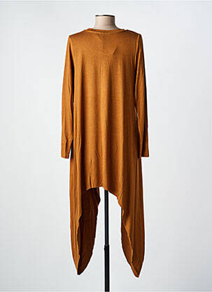 Robe longue manches longues manches longues marron KOZAN femme