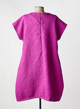 Robe mi-longue manches courtes manches courtes violet KOZAN femme