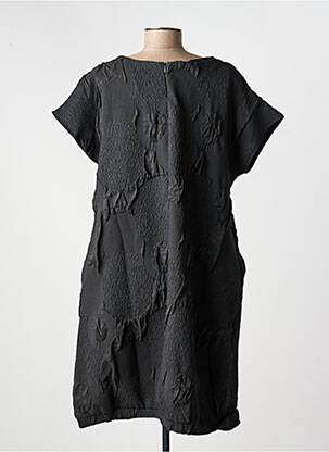 Robe mi-longue manches courtes manches courtes noir KOZAN femme