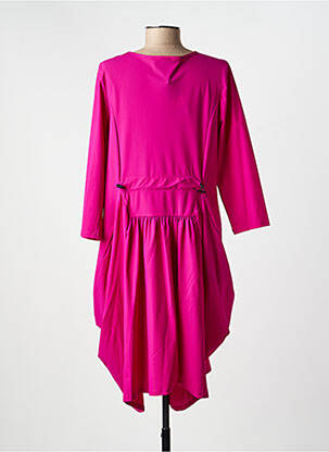 Robe mi-longue manches longues manches longues rose KOZAN femme