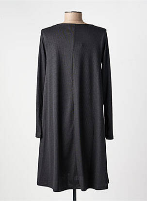 Robe mi-longue manches longues manches longues noir KOZAN femme