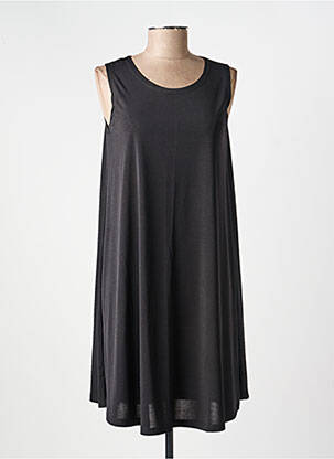 Robe mi-longue sans manche sans manche noir KOZAN femme