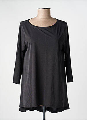 T-shirt manches 3/4 manches 3/4 noir KOZAN femme