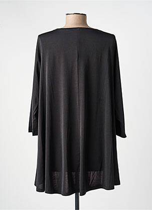 T-shirt manches 3/4 manches 3/4 noir KOZAN femme