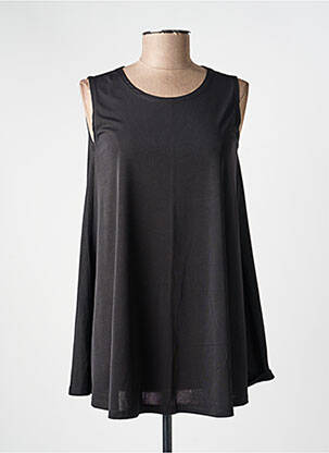 Top stretch sans manche noir KOZAN femme