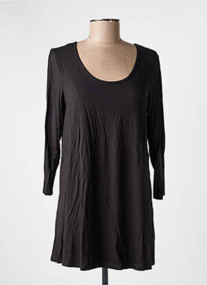 Tunique manches longues col rond noir KOZAN femme