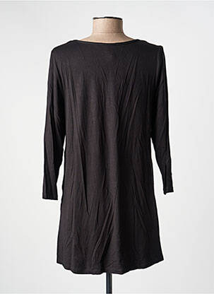 Tunique manches longues col rond noir KOZAN femme