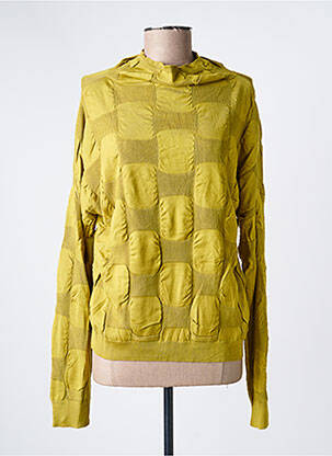 Pull stretch manches longues vert KOZAN femme